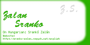 zalan sranko business card