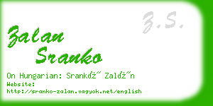 zalan sranko business card